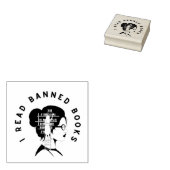 Ik lees verboden boeken stempel (Gestempeld)