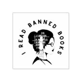 Ik lees verboden boeken stempel (Afrduk)