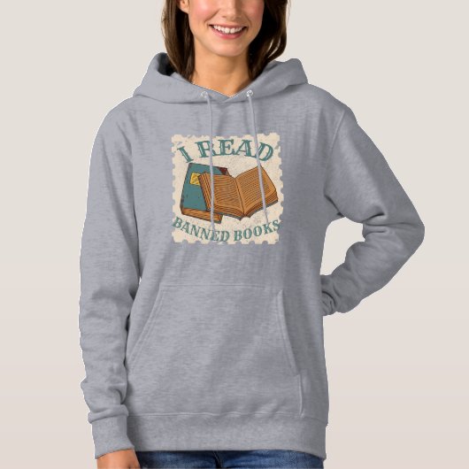 ik lees verboden boeken vintage - minnaar hoodie (Voorkant)