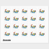 Ik Lees Vierkante Sticker (Vel)