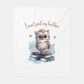 Ik lees voorbij mijn bedtijd fleece deken (Voorkant)