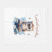 Ik lees voorbij mijn bedtijd fleece deken (Voorkant (Horizontaal))
