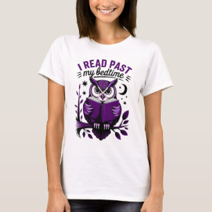 Ik Lees Voorbij Mijn Bedtijd Grappige Uil Boek Lie T-shirt