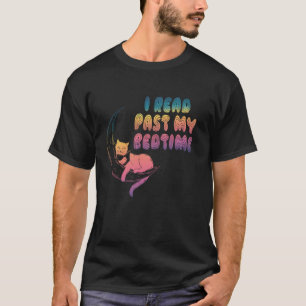 Ik Lees Voorbij Mijn Bedtijd Lezende Kat Boekliefh T-shirt