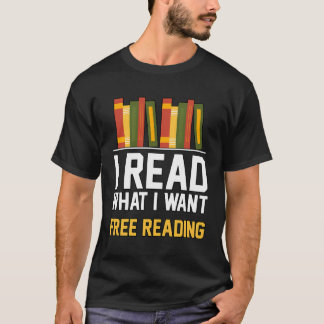 Ik lees wat ik wil gratis lezen Bibliothecair boek T-shirt