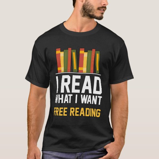 Ik lees wat ik wil gratis lezen Bibliothecair boek T-shirt (Voorkant)