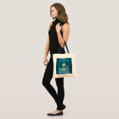 Ik leest Funny Bookworm Librarian Library Tote Bag (Voorkant (model))