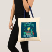 Ik leest Funny Bookworm Librarian Library Tote Bag (Voorkant (product))
