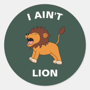 Ik leid geen flauw Oerwoud van wilde dieren. Ronde Sticker