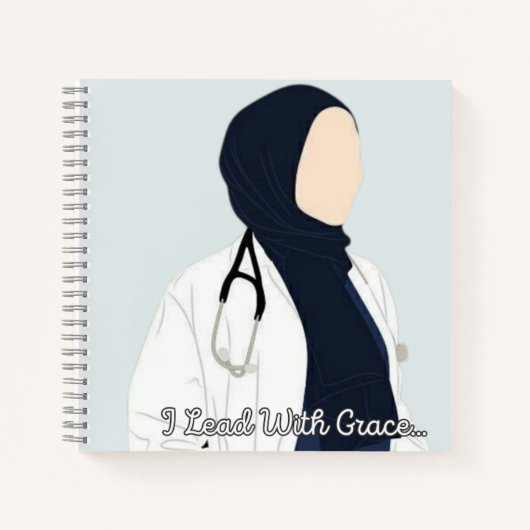 Ik leid met Grace - Hijabi Doctor Notitieboek (Voorkant)