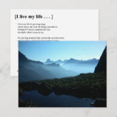 IK LEVEN MIJN LEVEN BRIEFKAART (Voorkant / Achterkant)