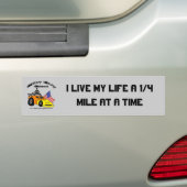IK LEVEN MIJN LEVEN EEN 1/4 MIL TEGELIJKERTIJD BUMPERSTICKER (Op auto)