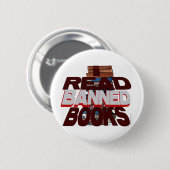 IK LEZEN VERBODEN BOEKEN RONDE BUTTON 5,7 CM (Voorkant /achterkant)