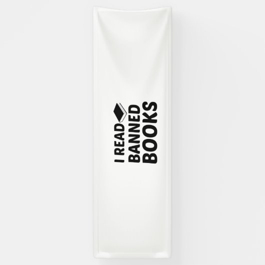 IK LEZEN VERBODEN BOEKEN SPANDOEK (Verticaal)