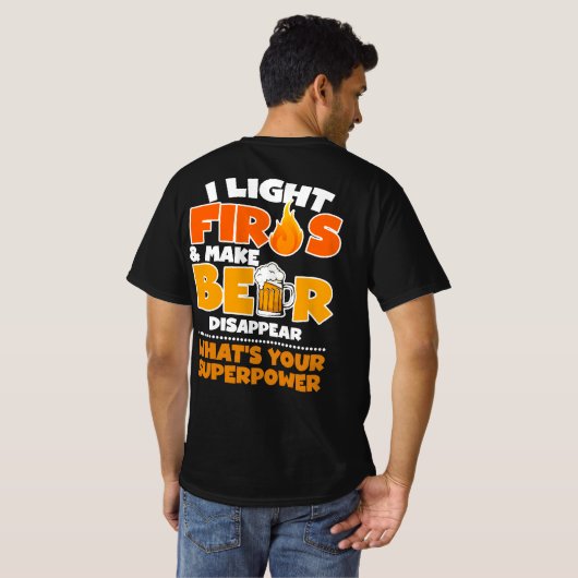 Ik licht brandwonden en laat beren verdwijnen wat  t-shirt (Achterkant volledig)