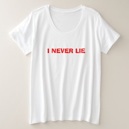Ik Lie nooit, White Lie Shirt (Design voorkant)