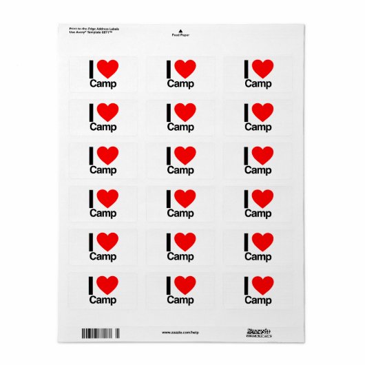 ik-liefdeskamp etiket (Full Sheet)