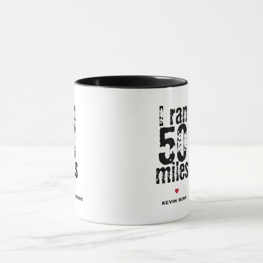 Ik liep 50 mijl Ultramarathon Grappig hardlopen Mok (Midden)