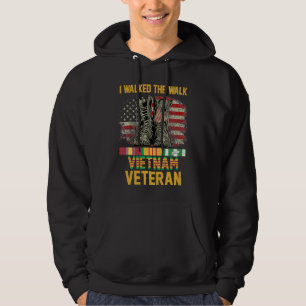 Ik liep de Amerikaanse Veteranenvlag van Walk Viet Hoodie