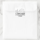 Ik liep de Brooklyn Bridge, 1,6 miljoen Vierkante Sticker (Tas)