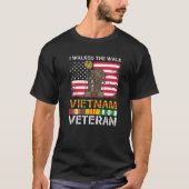 Ik liep de loopbaan van Vietnam, veteraan Mannen,  T-shirt (Voorkant)
