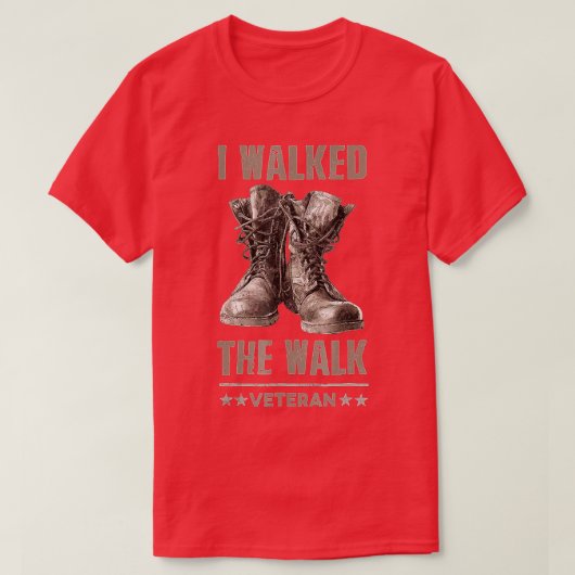 Ik liep de Walk Veteran Memorial T-shirt (Design voorkant)