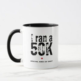 Ik liep een 50K Ultramarathon Grappig hardlopen Mok