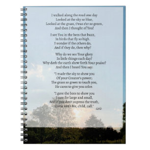 Ik liep langs het Road Poem Notitieboek