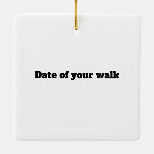 Ik liep naar de Brooklyn Bridge, NYC Keramisch Ornament (Achterkant)