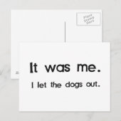 Ik liet de honden eruit. briefkaart (Voorkant / Achterkant)