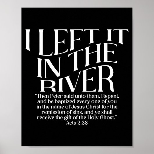 Ik liet het in De Rivier Handelingen 2_38 Doop op Poster (Voorkant)