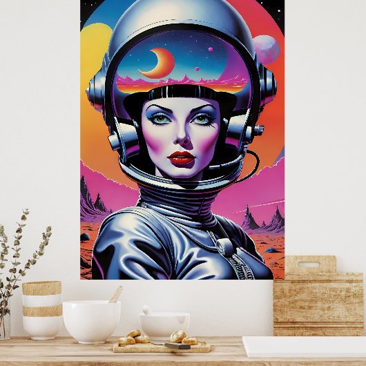 Ik liet mijn hart achter in de ruimte poster (Keuken)