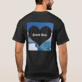 Ik liet mijn hart Antarctische ijskap Zuidpool ach T-shirt (Achterkant)