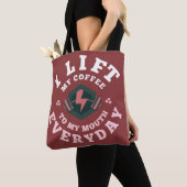 Ik lift elke dag (roze) tote bag (Dichtbij)