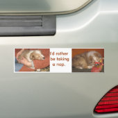 Ik lig liever te slapen bumpersticker (Op auto)