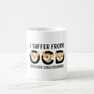 Ik lijd aan OCD Obsessieve Corgi Stoornis Huisdier Koffiemok