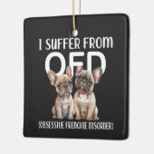 Ik lijd aan OFD obsessieve franchie stoornis honde Keramisch Ornament (Links)