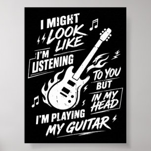 Ik Lijk Misschien Te Luisteren Gitaar Poster