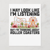 Ik lijk misschien te luisteren, maar ik denk aan uitnodiging briefkaart (Voorkant)