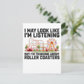 Ik lijk misschien te luisteren, maar ik denk aan uitnodiging briefkaart (Staand voorkant)