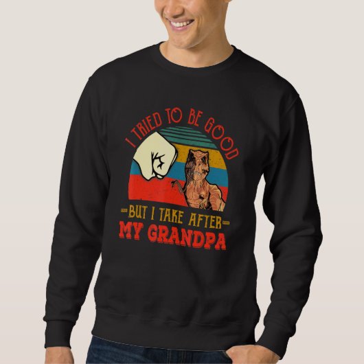 Ik lijk op mijn opa T-Rex dinosaurus Vaderdag Trui (Voorkant)