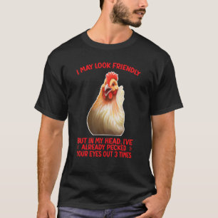 IK Lijk VRIENDELJIK    KIP HUMOR T-shirt