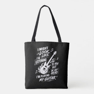 Ik Lijk Wel Te Luisteren Gitaar Tote Bag