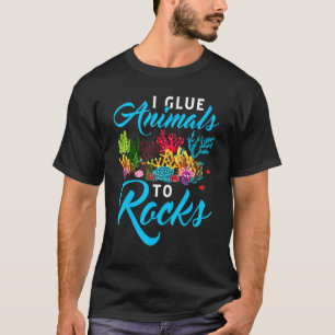 Ik Lijm Dieren Vistank Koralen Koraalrif Aquarist T-shirt