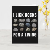 Ik lik op Rocks voor een levende Geoloog Gift Kaart (Gele Bloem)