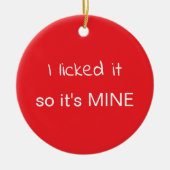 Ik likte het, dus het is mijn kerst keramisch ornament (Voorkant)