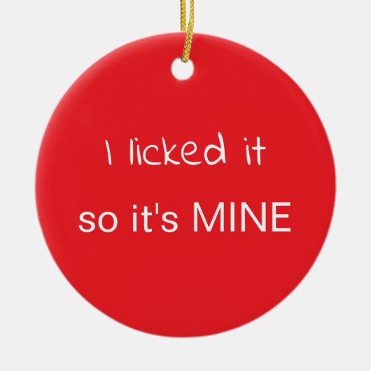 Ik likte het, dus het is mijn kerst keramisch ornament (Voorkant)