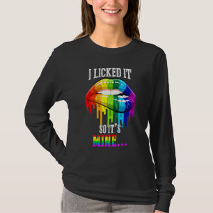 Ik likte het zo zijn mijn regenboog lippen LGBT Ga T-shirt