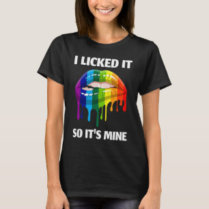 Ik likte het zodat het mijn lesbische lippen regen t-shirt