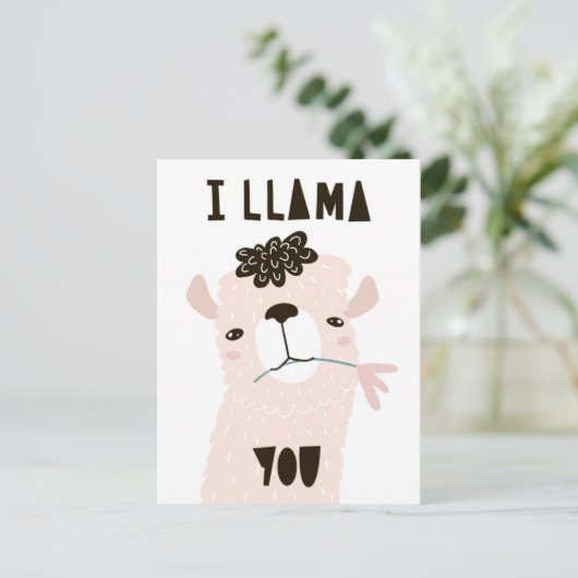 Ik Llama jij Briefkaart (Staand voorkant)
